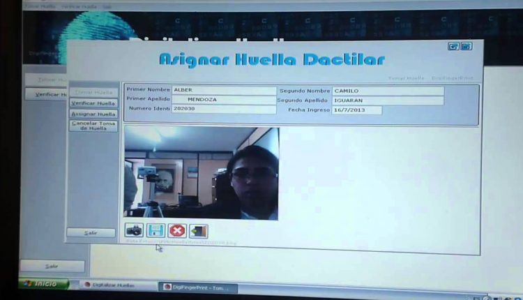 SOFTWARE INTERPACIOLO LECTOR DE HUELLA Y FOTO PARA CONTROL DE VISITANTES
