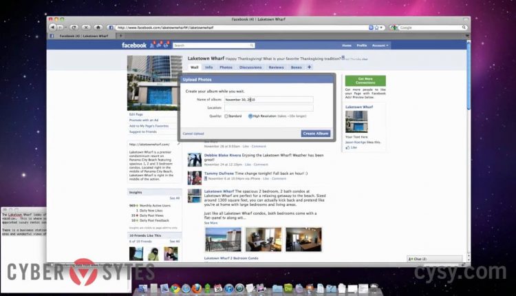 How to create an photo album on a Facebook Page