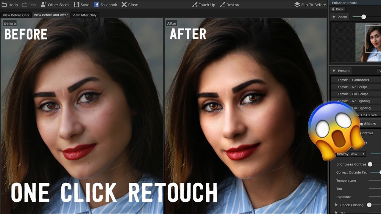 Retouch your PORTRAITS by ONE click *HUGE difference*