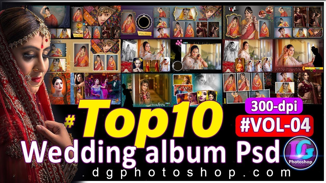 #Vol04 #Top10 12x36 New wedding album Psd full Ready 300dpi By DG Photoshop / How to use Psd