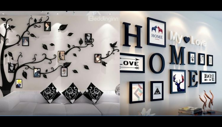 #uniquephotoframesideas IdeasToDecorateWalls With Family Photos Wall DesignWall hanging photo frames