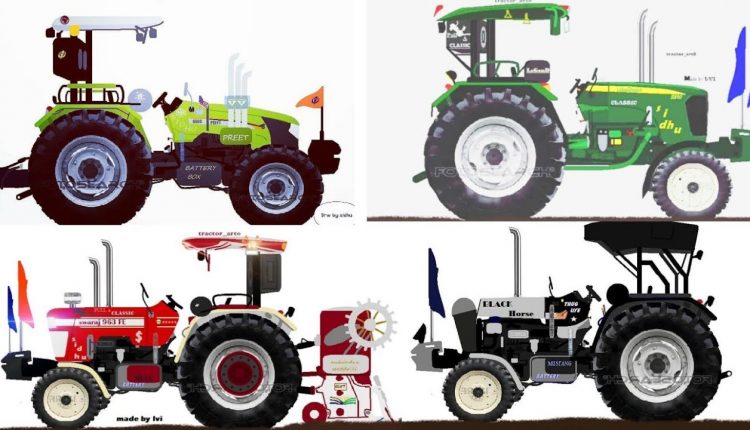 swaraj 963,855 johndeere,preet,farmtrack,sonalika,arjun novo tractor photo art.