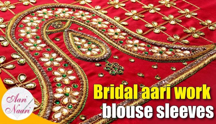 Full sleeves aari vanki design | Bridal aari work blouse | vanki design sleeves maggam work