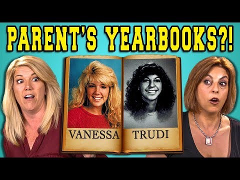 TEENS REACT TO THEIR PARENT'S YEARBOOKS