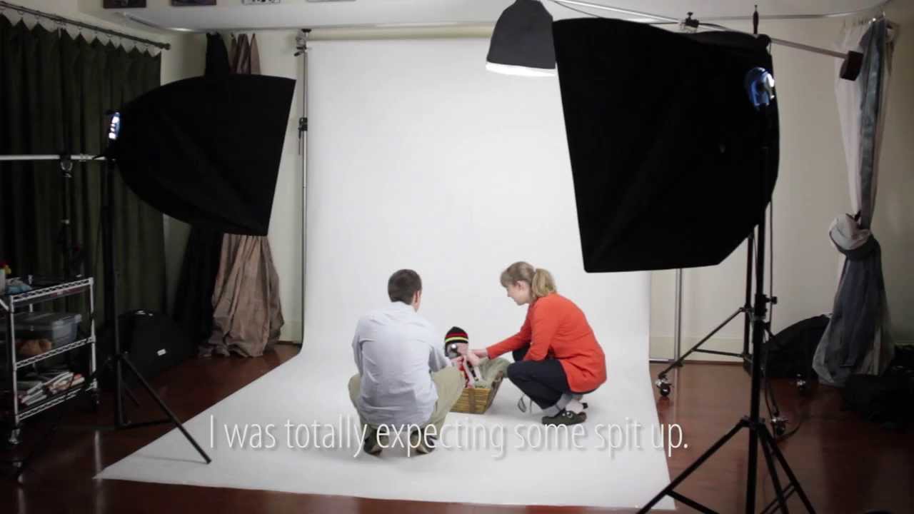 Baby Portraits in Studio Using Constant Lights on White Background