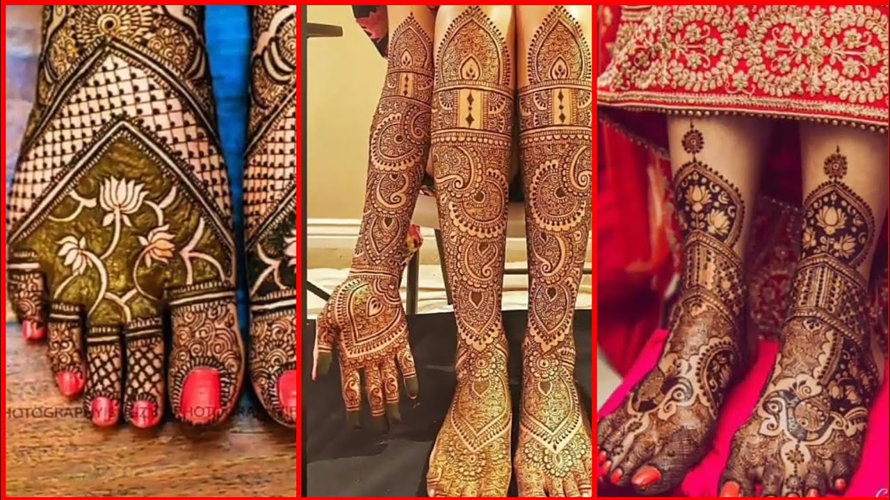Beautiful Trendy Bridal Feet Mehndi Designs Images Collection