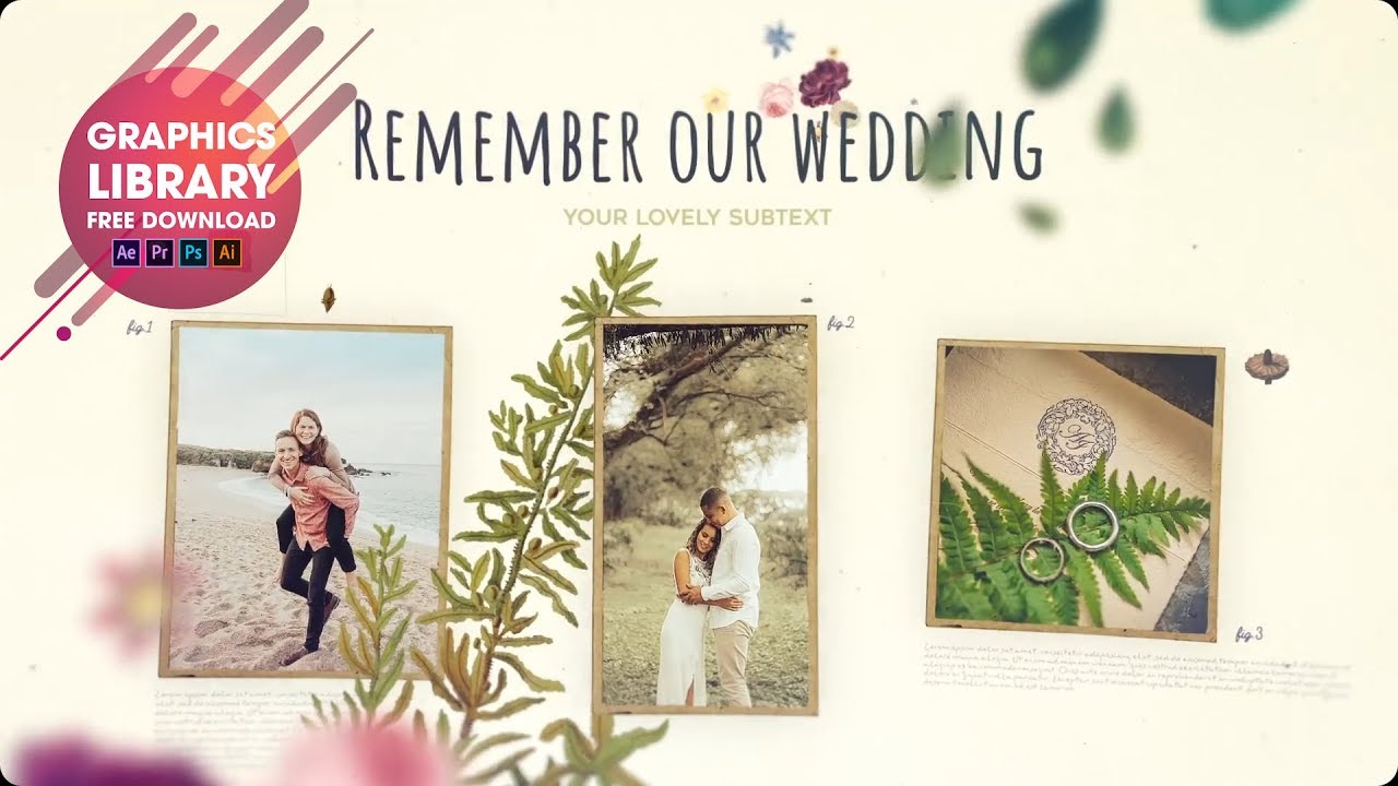 Wedding, Love Story, Family Album - (Free TEMPLATE) AFTER EFFECT PROJECT