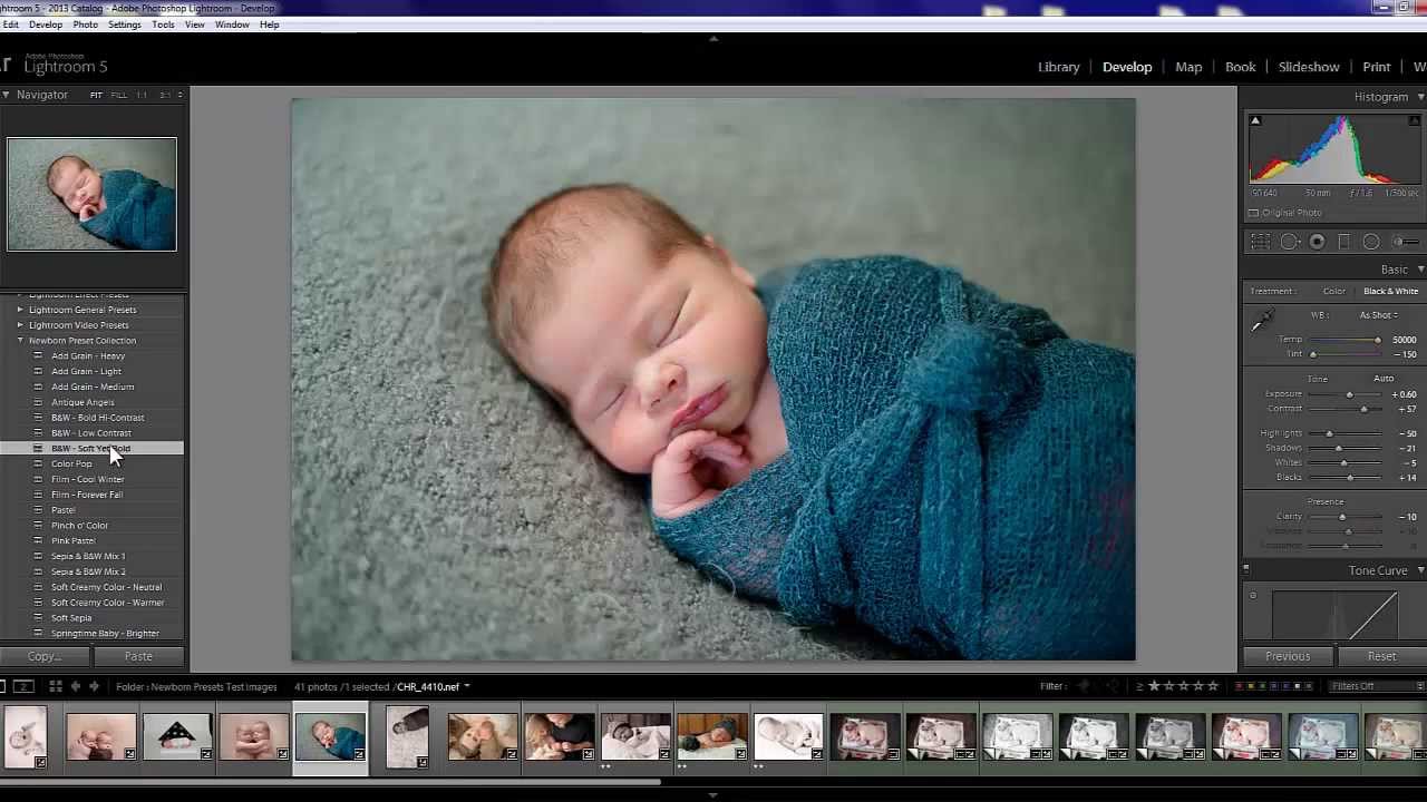 Retouching Newborn Photos in Lightroom in 65 Seconds!