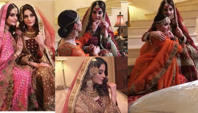 BTS Pictures Of Bridal Photoshoot Of Aiman And Minal For Designer Kausar sajid - Aiman Khan - Minal