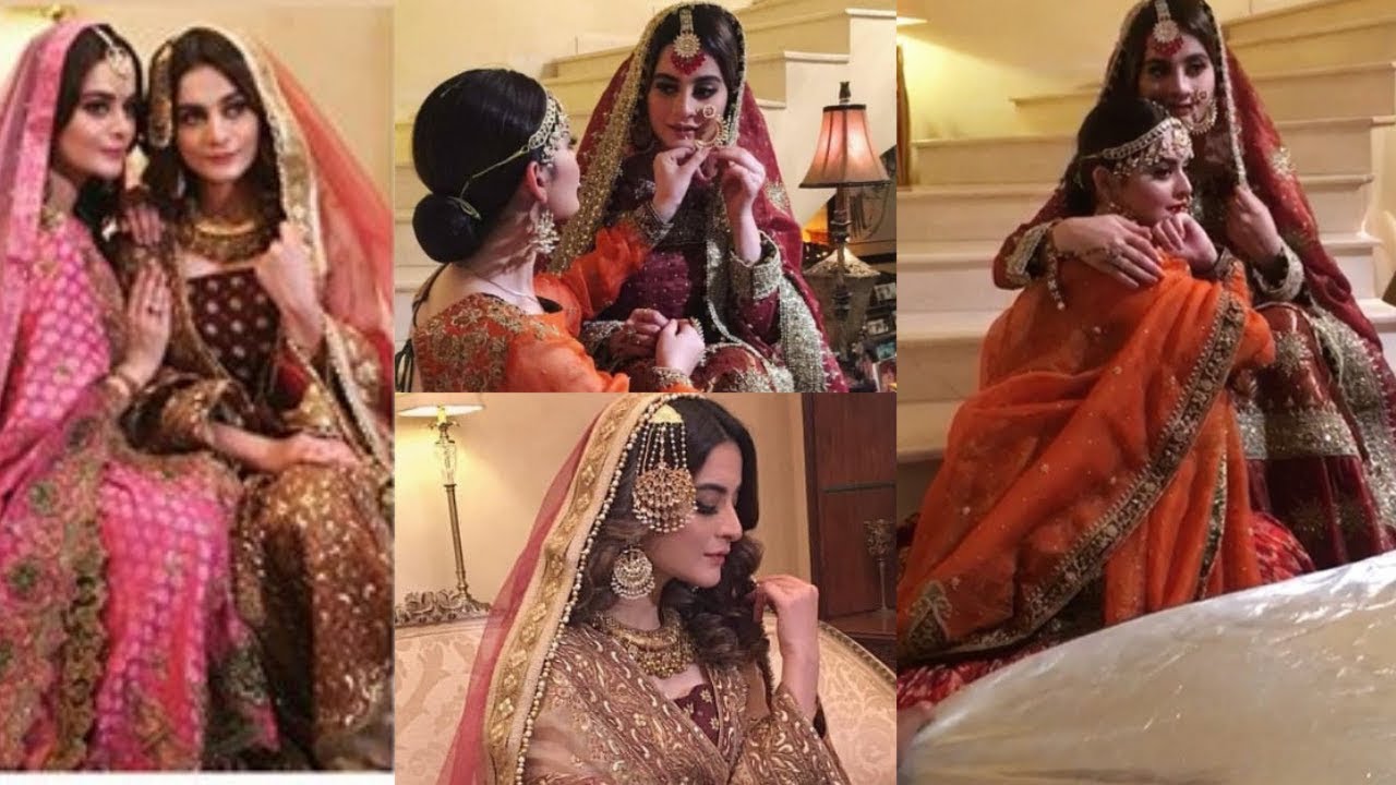 BTS Pictures Of Bridal Photoshoot Of Aiman And Minal For Designer Kausar sajid - Aiman Khan - Minal